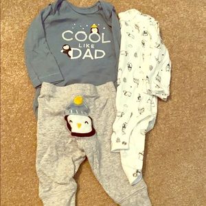 3 piece 3 mo Carter’s